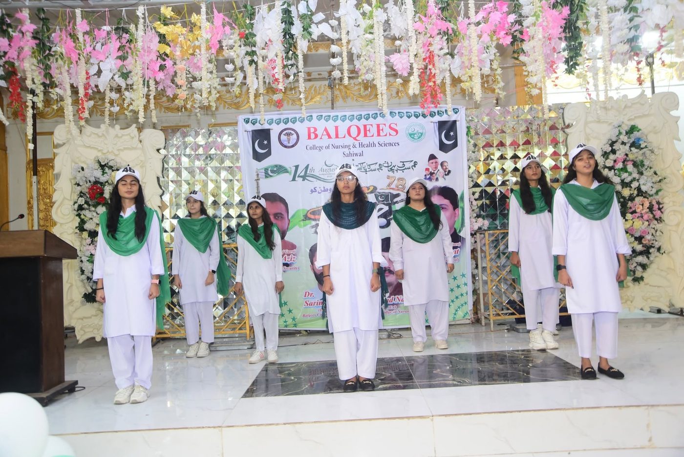 Students performing on stage at a BCON event